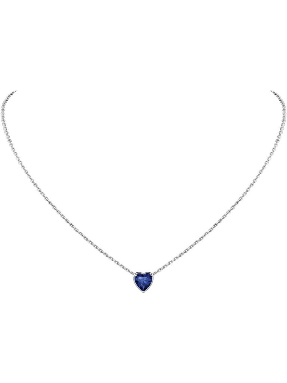 925 Sterling Silver Heart & Round Birthstone Necklaces for Women - Elegant Gift